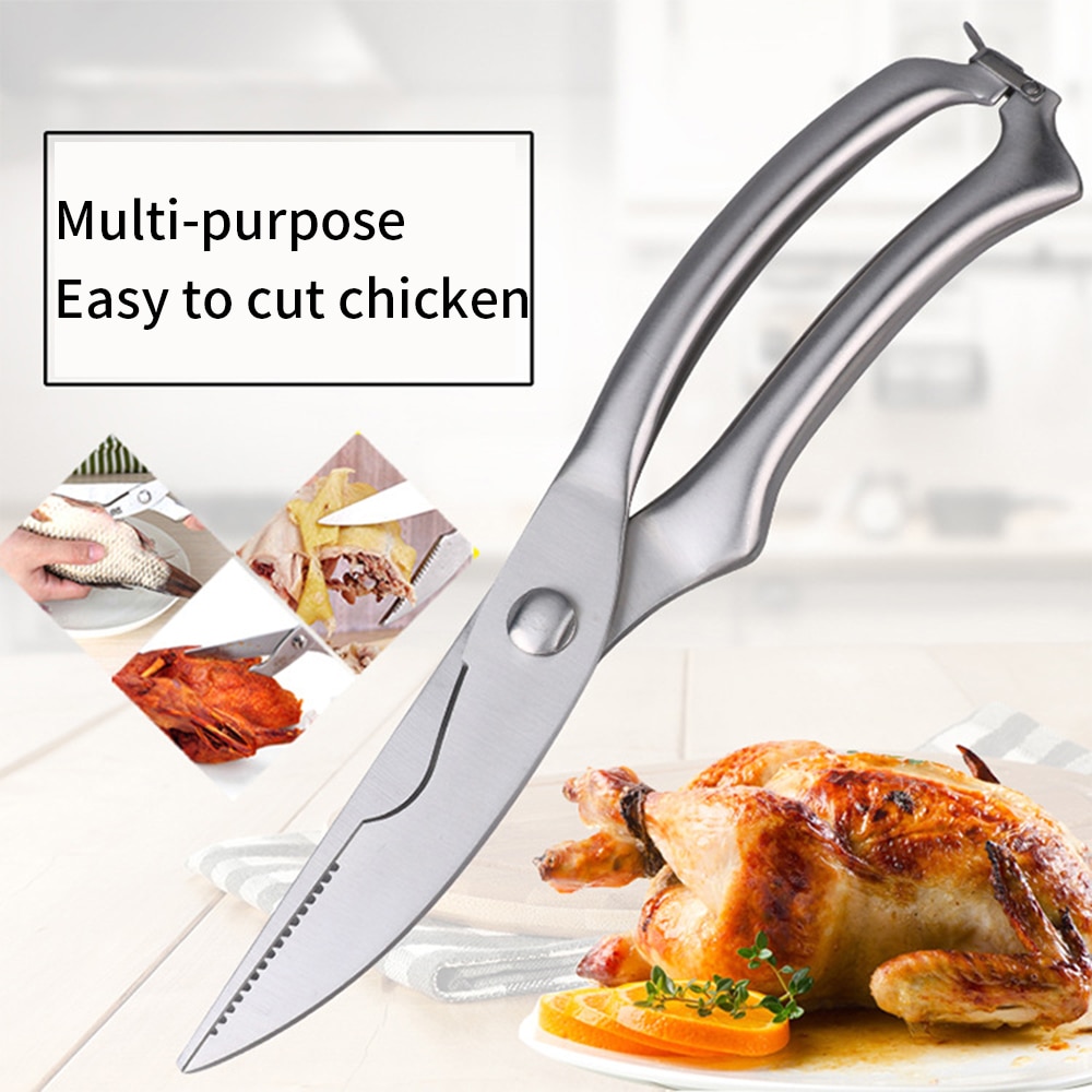 Stærke knive køkken saks rustfrit stål fjerkræ fisk kyllingebensaks til køkkenværktøj