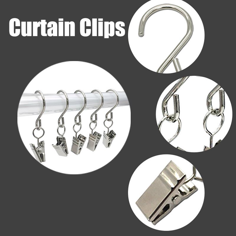 50 Stuks Metalen Gordijn Clip Draad Houder Voor Touw String Lights S Haak Clips L5 #4