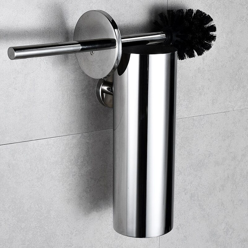 Badkamer Zwart Toiletborstelhouder Wall Mounted 304 Roestvrijstalen Wc Borstel Set Wasruimte Opslag En Organisatie Gadgets