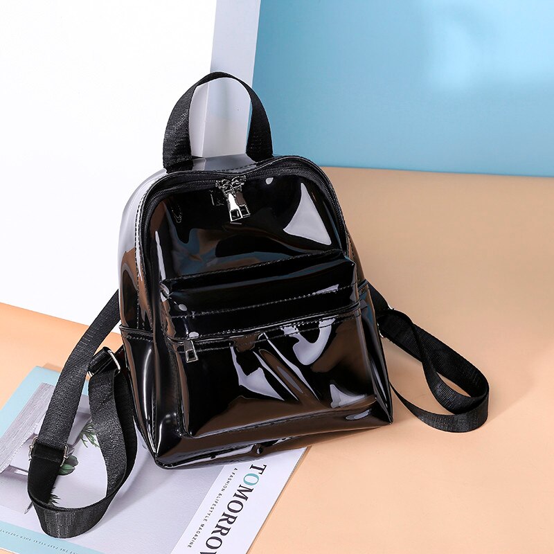 Vrouwen Transparant Clear Pvc Satchel Rugzakken Mode Dames Tieners Preppy Schooltassen Tienermeisjes Clear Schoudertassen