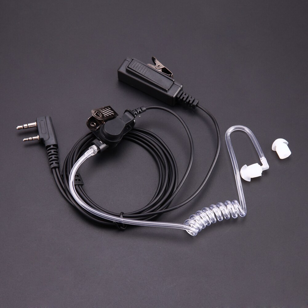 Praktisches, verdecktes 2- pin-ohrhörer-mikrofon mit akustikschlauch für baofeng kenwood uv- -5r- strahlungsgeschützte kopfhörer