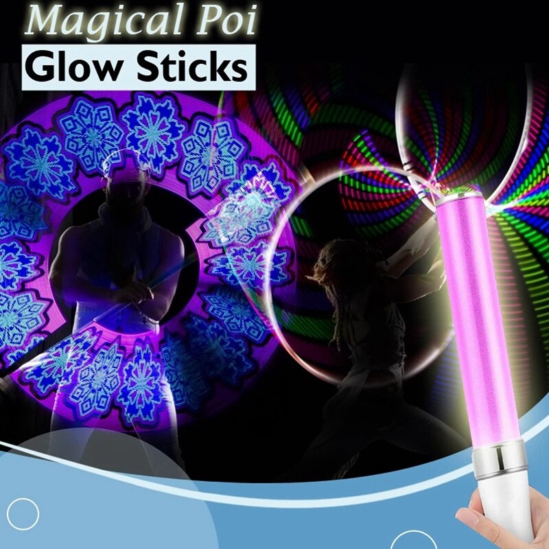 15 Colors Change LED Glow Sticks,ical Poi Glow Sticks,Party Light Up Neon Wands Fluorescent Camping Lights