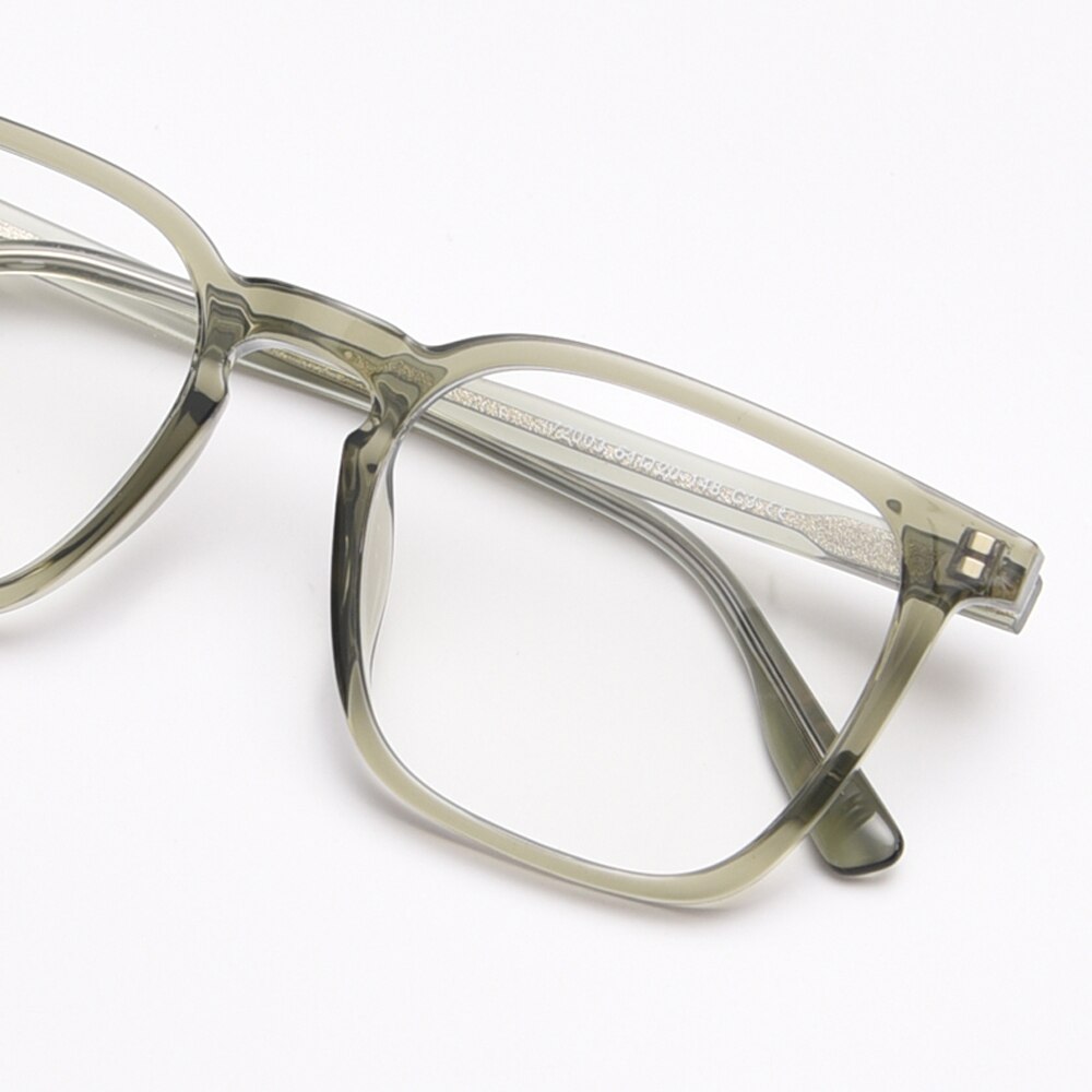 Kachawoo grün platz brillen männer frauen acetat optische transparente schwarze brille rahmen tr90 für student Koreanische