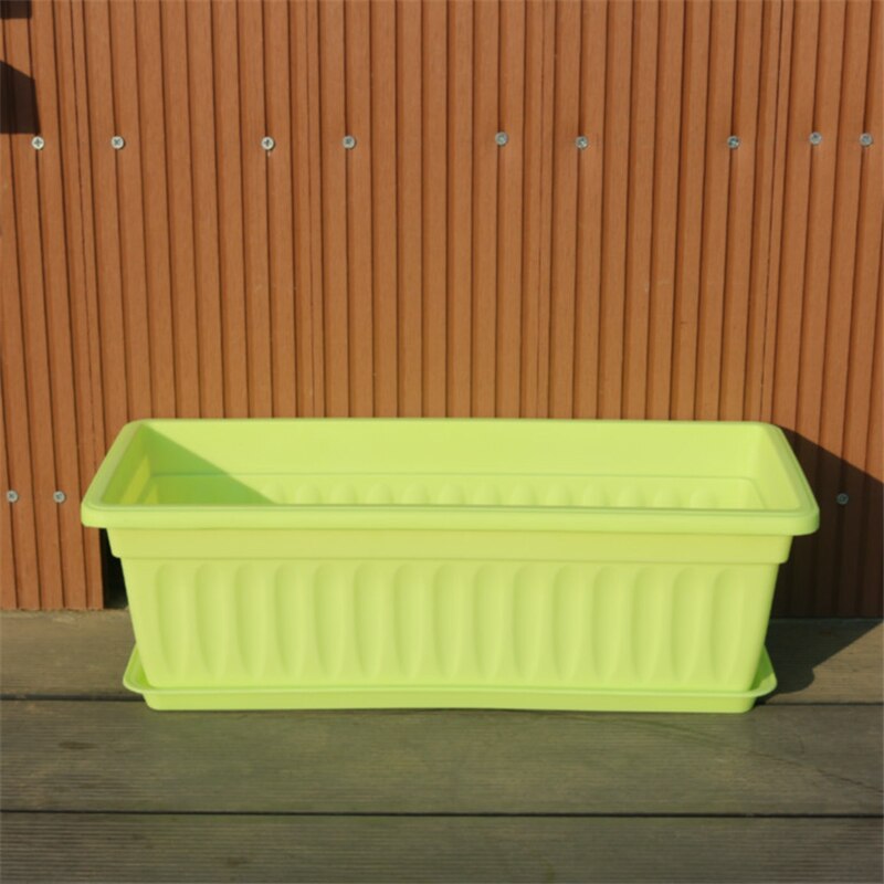 50 cm Flower Window Box Resin Rectangular Window Planters Vegetables Growing Container Garden Flower Plant Pot for Balcony: Green