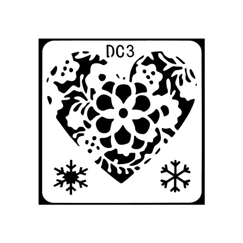 2pc DIY Love Heart Stencil For Wall Painting Scrapbooking Stamping Stencil Bullet Journ Embossing Paper Card Flower Template