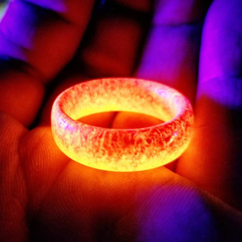 Bagues lumineuses pour fissures, anneau lumineux brillant dans la nuit, bijoux unisexe, décoration pour femmes et hommes