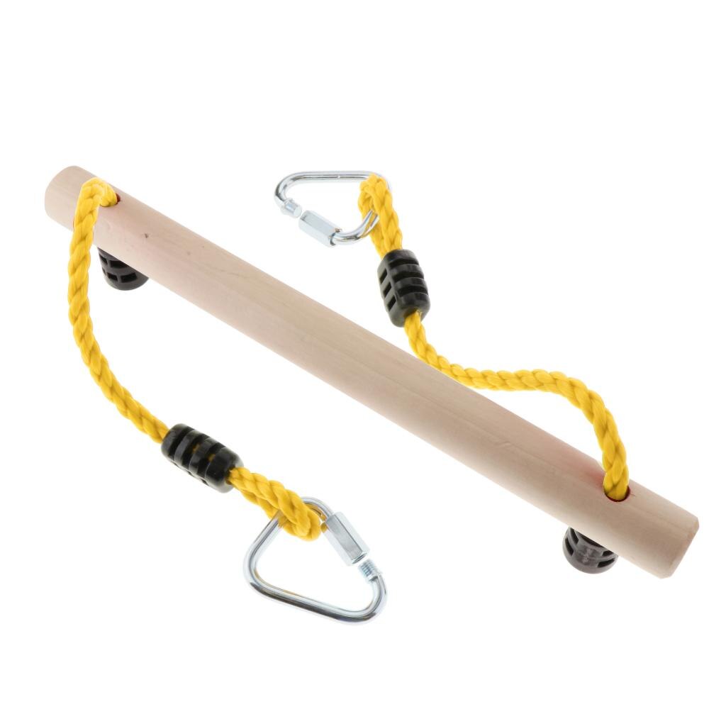 Giochi per bambini altalena all&#39;aperto giocattoli 16 &#39;&#39;trapezio Swing Bar corda per impieghi gravosi e gancio altalena Set accessori aste per arrampicata per bambini