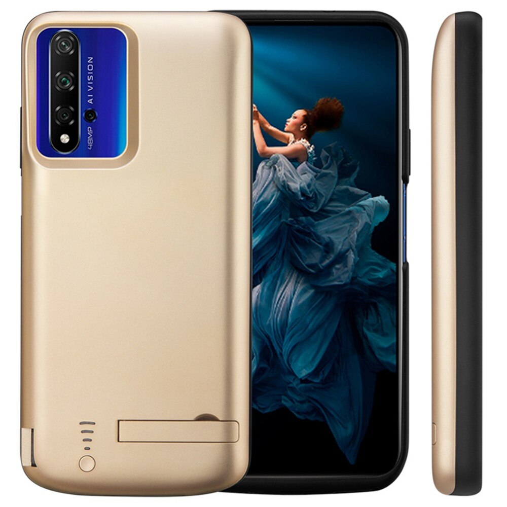 Kqjys 5000mah portátil power bank carregador de bateria casos para huawei nova 5t bateria caso powerbank capa de carregamento caso de energia