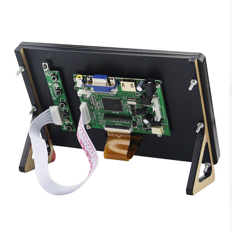 Soporte de pantalla LCD de 7 pulgadas para Raspberry Pi soporte de acrílico para Monitor RPI compatible con Raspberry Pi 4 modelos B/3B +/3B