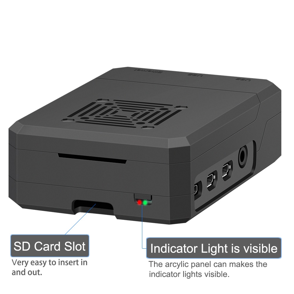 Raspberry Pi 4 Case, iUniker Case with Large 3510 Cooling Fan Heatsink Simple Removable Top Cover for Pi 4 Model B/ 4B (Model M)