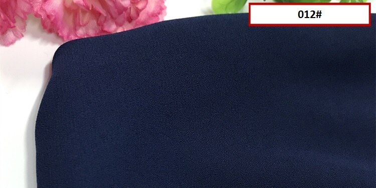 Mousseline de soie tissu Opaque doux tissu pour mousseline de soie robe blouse skite mariage décor bricolage blanc noir rose rouge jaune bleu 120d tissu: 12