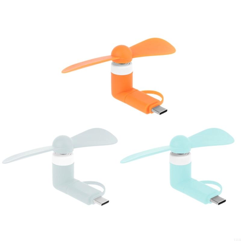 Mini ventilador pessoal portátil tipo C com plug externo interno super silencioso e para jogar pequenos aparelhos de resfriamento de ar