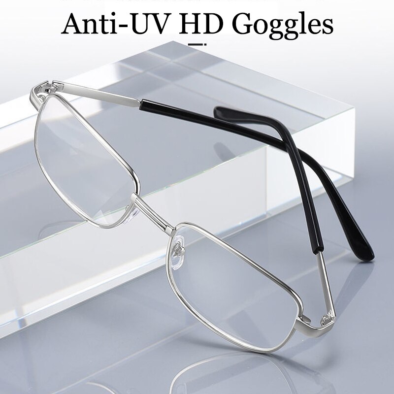 Anti-Blauw Licht Echt Glas Lense Natuurlijke Kristal Leesbril Mannen Vrouwen Anti-Uv Full Frame Verziendheid Brillen