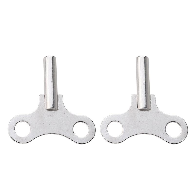 2 Stuks Staal Klok Sleutel Metalen Klok Sleutel Stevige Klok Gereedschap Kronkelende Ketting Reparatie Tool Voor Home Shop klok Lange Patroon: Silver Short