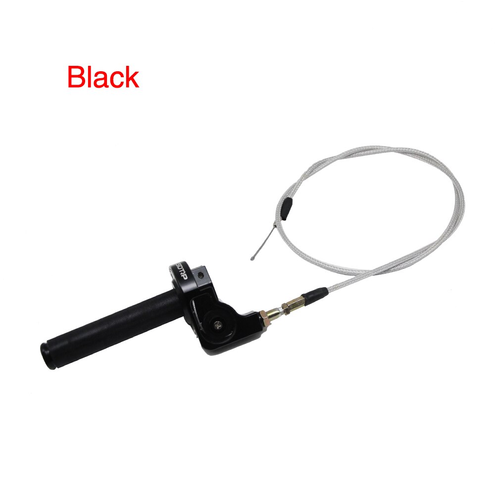 ZSDTRP Universal 7/8" Motorcycle Throttle Twist Grips + Cable 22mm CNC Aluminum Grip Accelerator Moped Scooter Dirt Bike: black