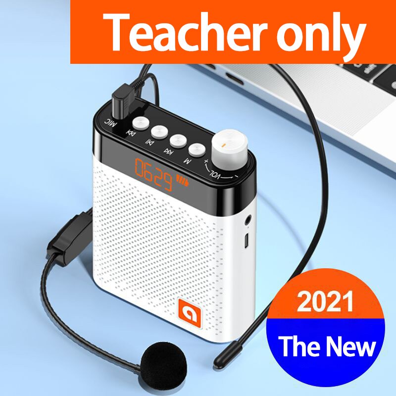 K6 Bluetooth Voice Versterker Fm Radio Luidspreker Microfoon Booster Megafoon Luidspreker Voor Teaching Tour Guide Sales Pro