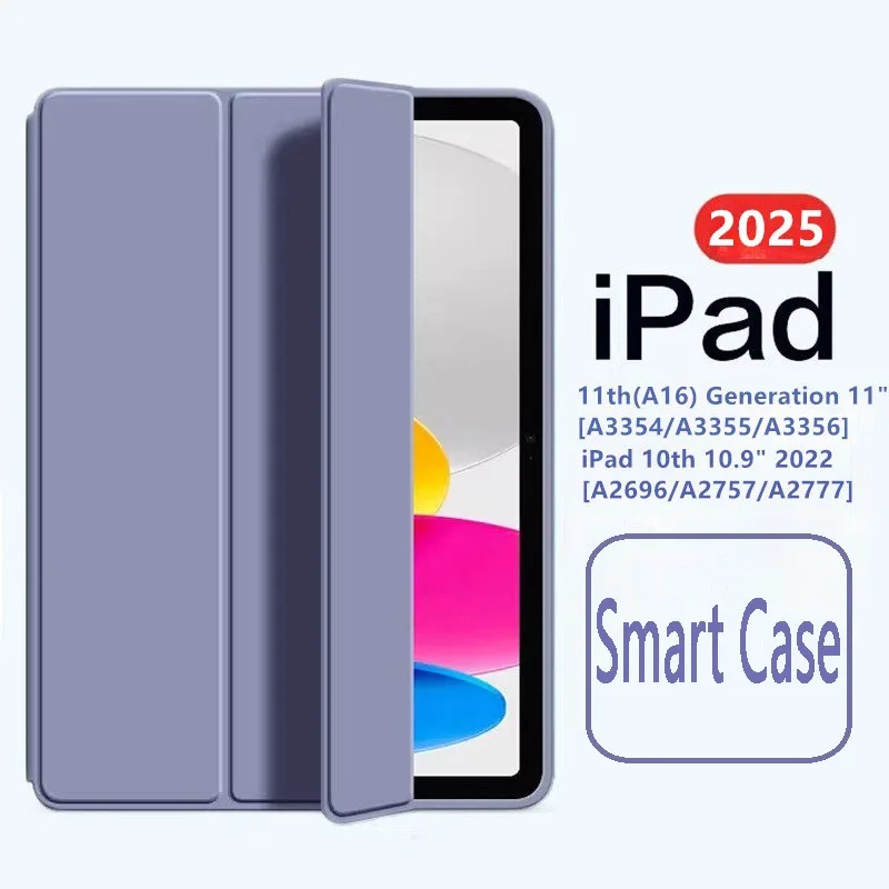 Voor Apple iPad 11e (A16) 2025 Case A3354 A3355 Magnetische Opvouwbare PU Stand Zachte TPU Back Cover Voor iPad 10e Gen 10.9 2022 Funda