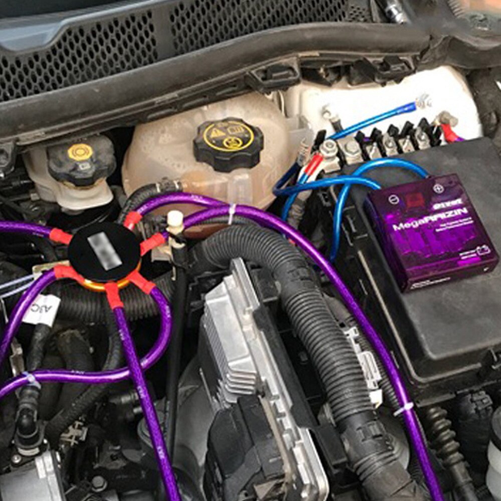 1pcs Durable 6 Point Car Battery Earth Ground Grounding Wire Performance Cable System Car Ground Wire Cables Set