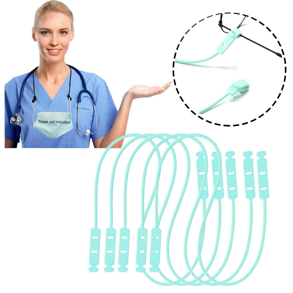 gel di silice Viso Maschera Cordino A Portata di mano Conveniente di Sicurezza maschera Resto Titolare Orecchio Corda Appesa Al Collo Maschere di Catene Della Collana di Modo Cordi
