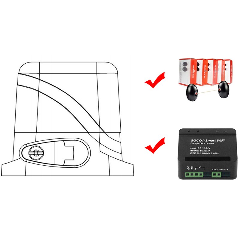 Newest Release Garage Door Opener Receiver Wifi Smart Receiver Use for Swing Sliding Gate Opener TX Car