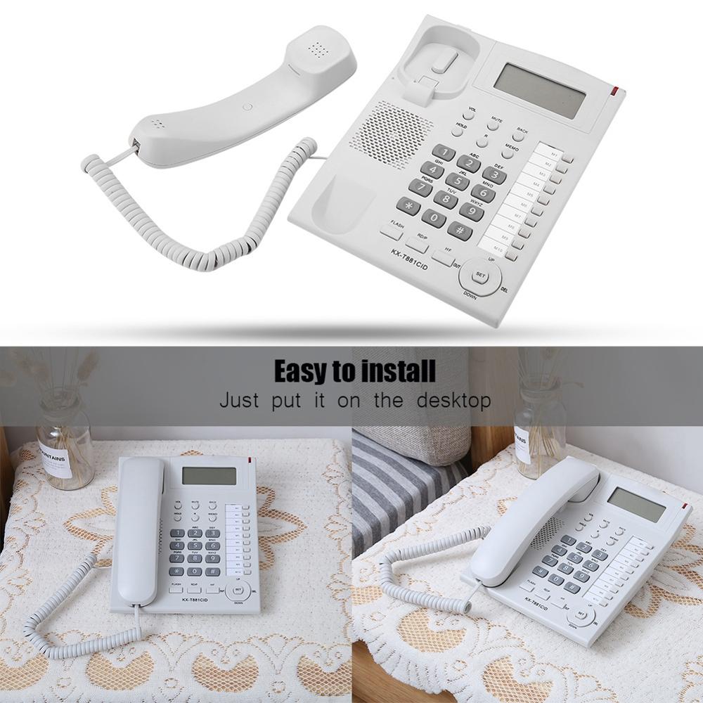 Kx -t881 hjem hotel kablet stationær telefon kontor fasttelefon med beslag