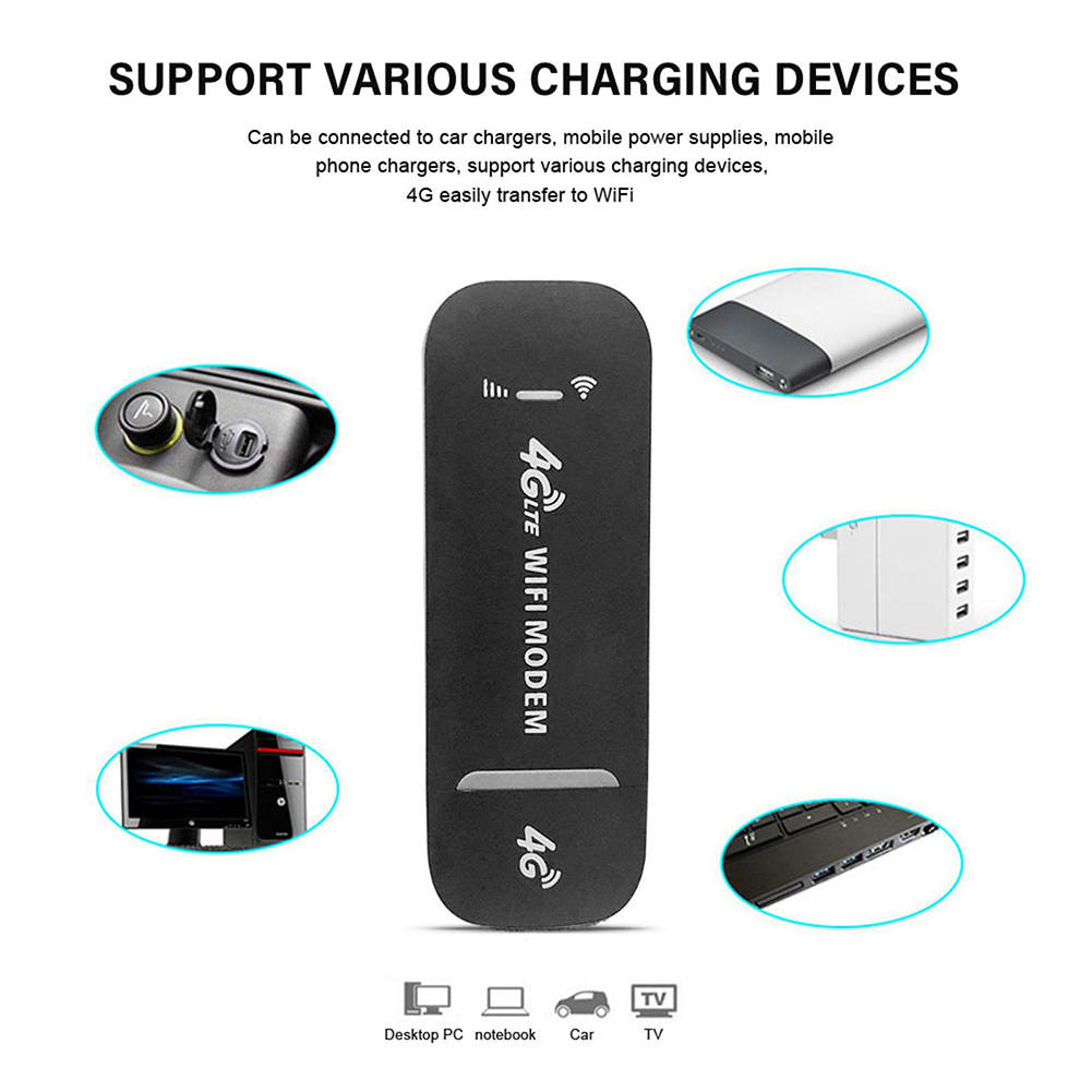 4G LTE Wireless USB Dongle Mobile Broadband 150Mbps Modem Stick 4G Sim Card Wireless Router Home Office Wireless WiFi Adapter