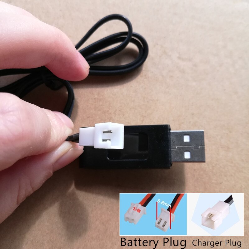 Più Opzioni di 3.7V Batteria Cavo del Caricatore del USB Per X5 S107G MJX RC CX-10 JXD Quadcopter Elicottero Pezzi di Ricambio: Plug 6