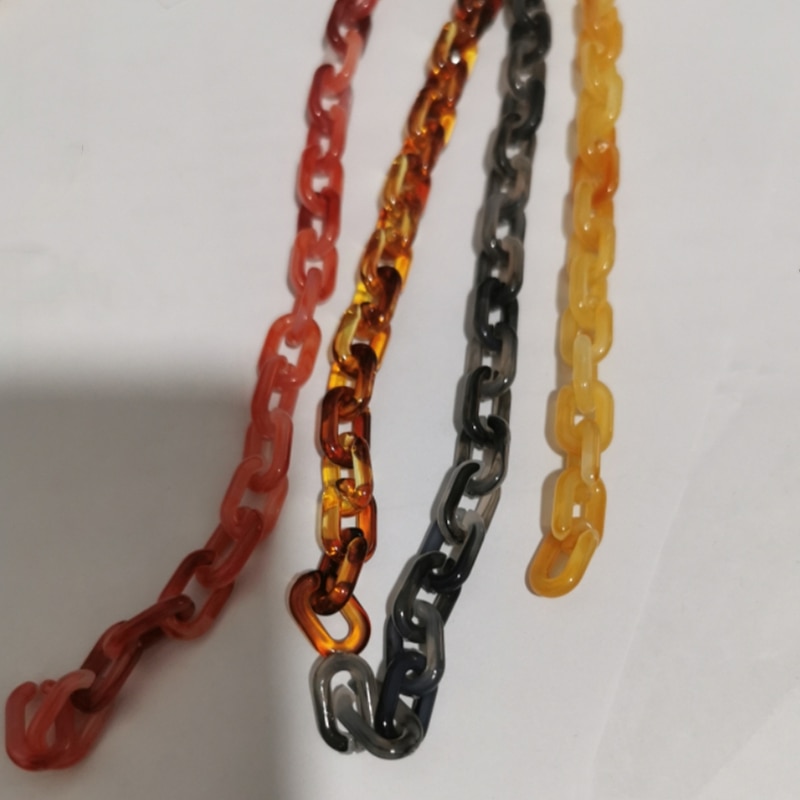 Flerfarvet leopard akryl anti-tab maske lanyard halskæde harpiks maske kædeholder tilbehør