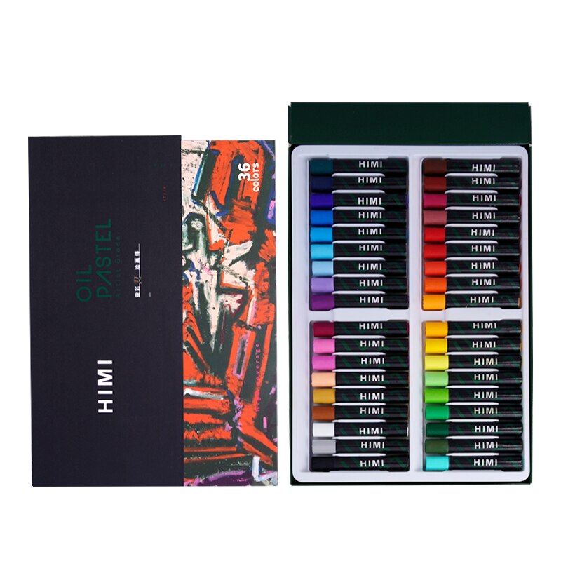 Miya Himi Zijdeachtige Kleurpotloden Π Serie Olie Pastel Zware Kleur Olieverf Stok Voor Kinderen, Volwassenen, kunstenaars In 12/24/36 Kleuren