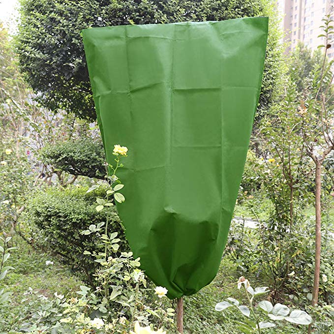 2pcs Winter Vegetation Cover Cold-proof Cover PVC Non-woven Frost-proof Snow-proof Cover for Tree Seedlings