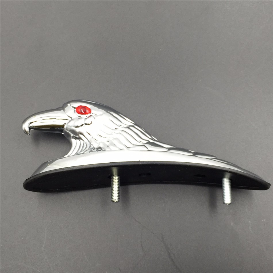 Aftermarket freies motorrad teile Motorrad Chrom Kotflügel Vorne Motorhaube Adler Kopf mit Roten Augen