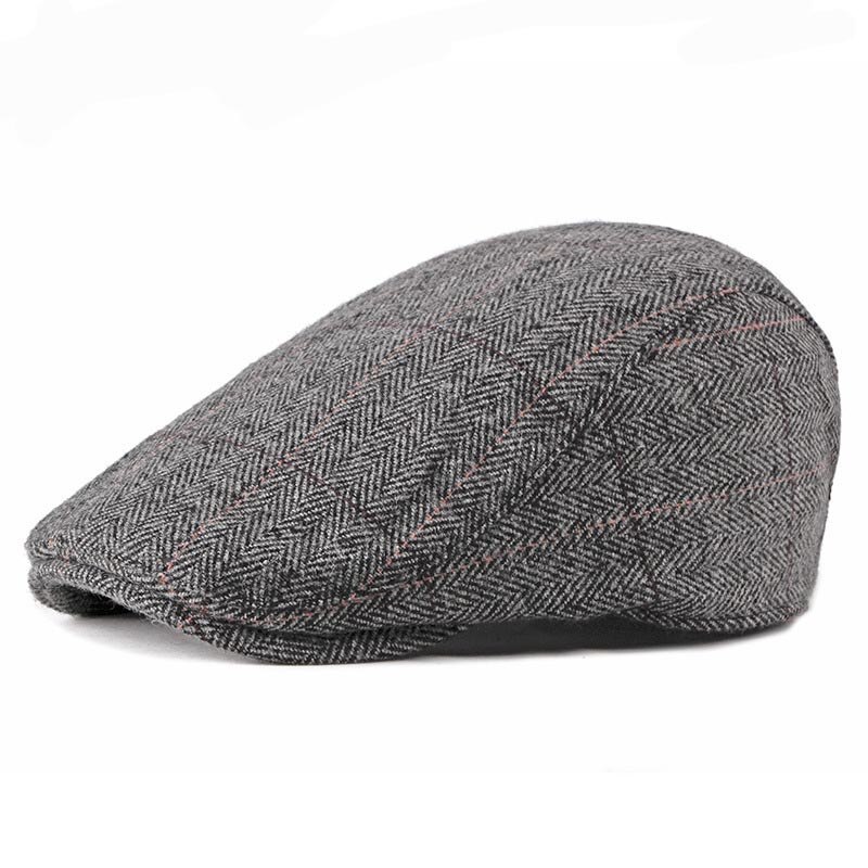 Men&#39;s Newsboy Caps Spring Women Cabbie Ivy Cap Striped Beret Men Driver Glof Hat Flat Cap Middle Aged Old Age Dad Hat