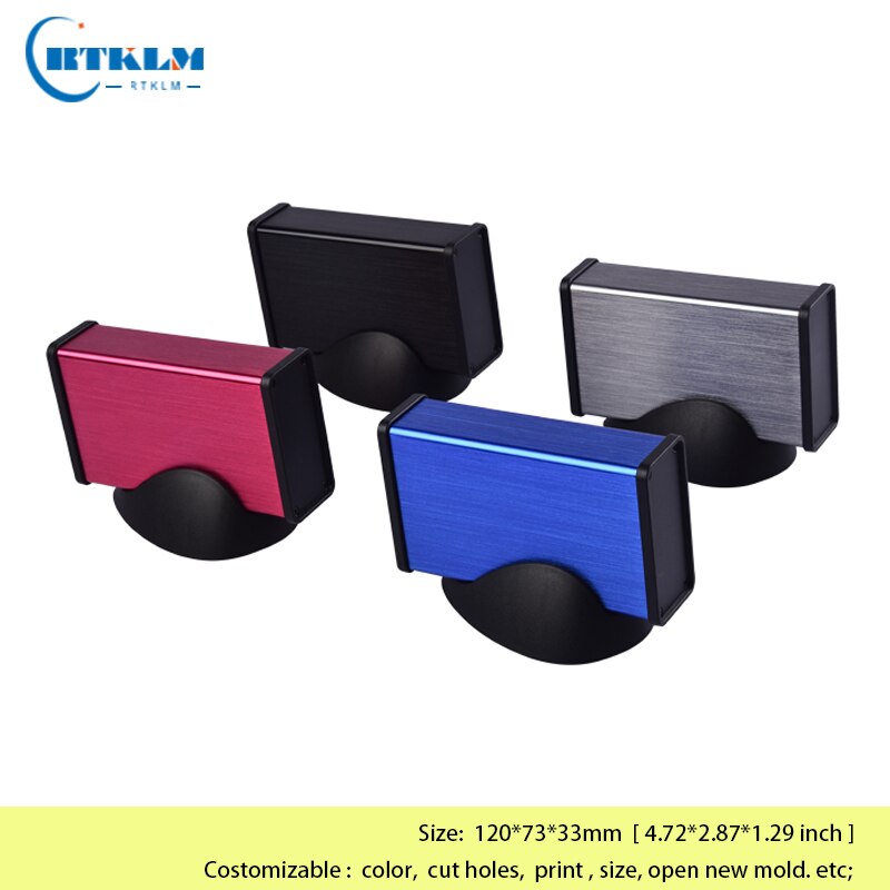 Aluminium project box aluminium enclosure junction box DIY amplifier enclosure power supply instrument case 120*73*33mm