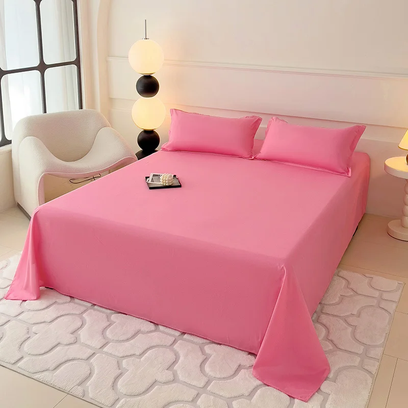 1-teiliges Bettlaken für Doppelbett, einfarbig, einfarbig, Bettlaken, Einzel-/Königin-/König-Flachbettlaken, weiche Bettwäsche für zu Hause: 120cm*230cm / Gelb