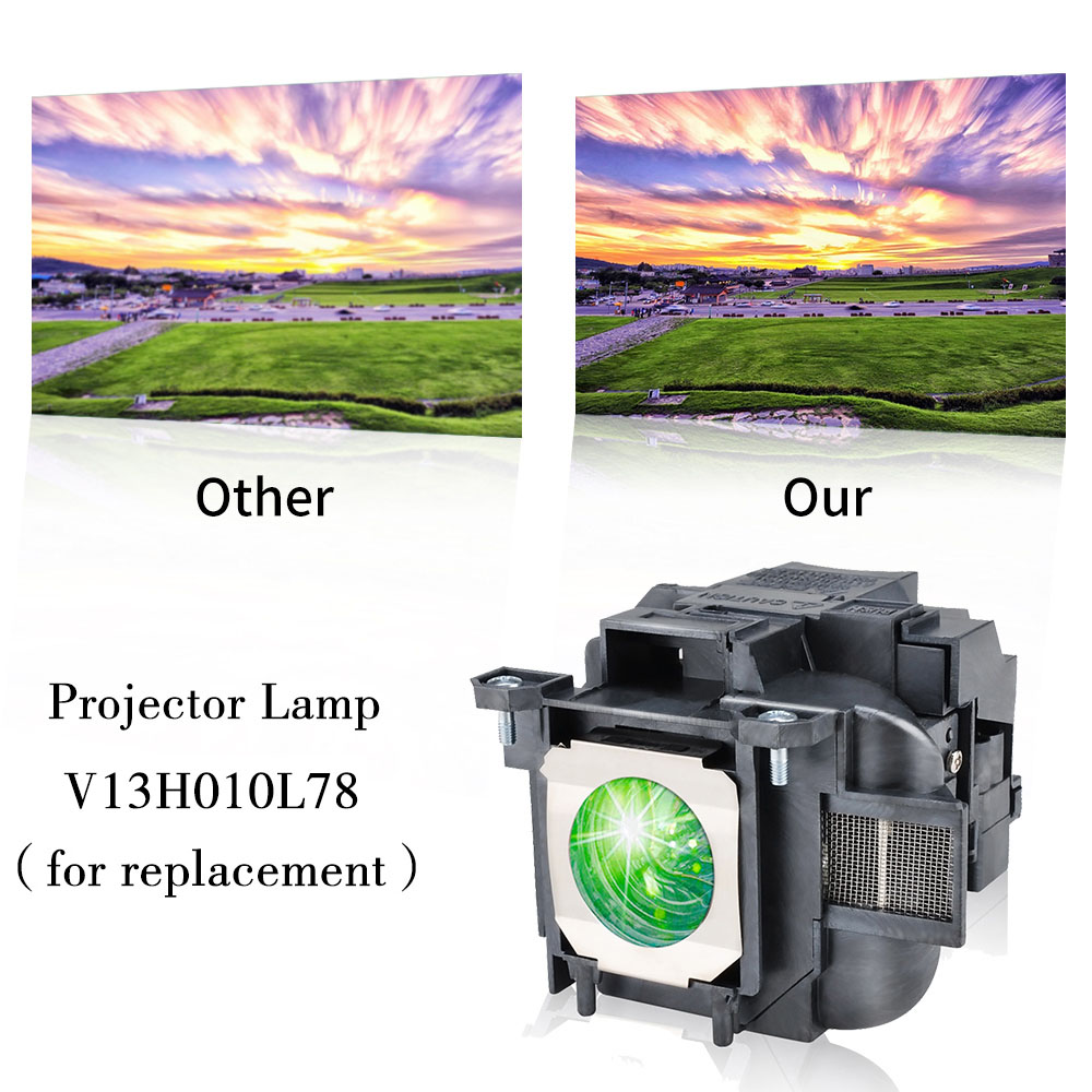 Projecteur de , pour EPSON EX3220 EH-TW570 EH-TW5200 EH-TW490 TW410 EB-X25 X24 X200, lampe ELPLP78