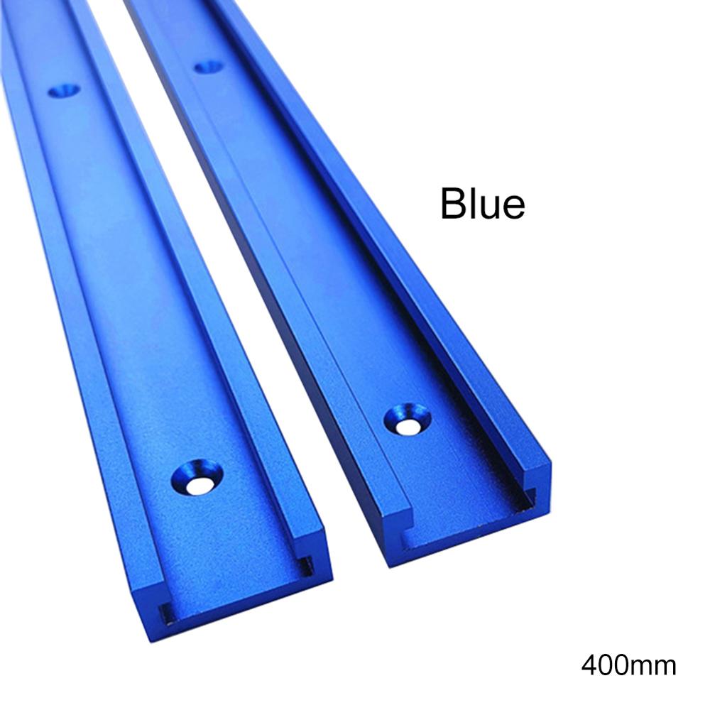 T-track, inglete, barra deslizadora de aleación de aluminio, excelente pista de inglete, sierras de banda para mesa, carpintería, herramienta DIY, tipo-30: Azul