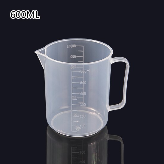 Taza medidora graduada para cocina, vaso de medida de vidrio transparente, Copa cilíndrica graduada de ml engrosada: 600ml