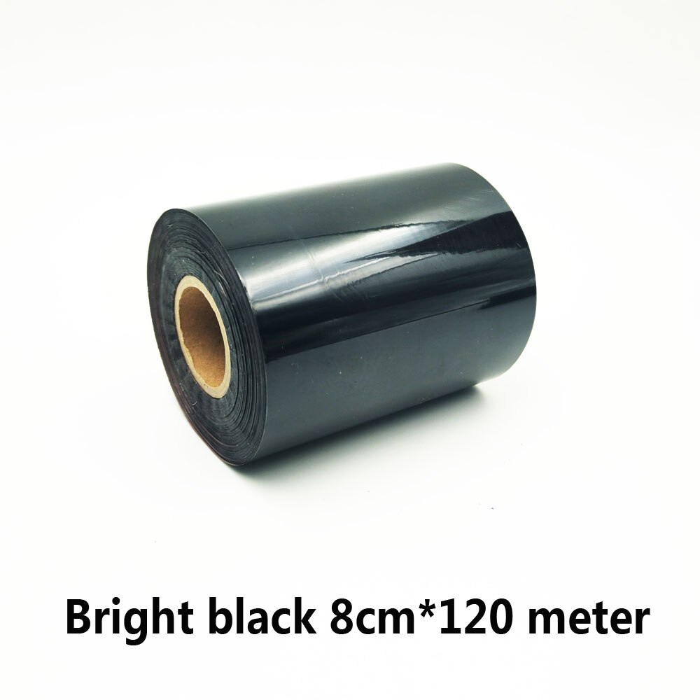 4cm/8cm Gold Blocking Silver Black Foil for Stamping Leather Craft Embosing Logo Bronzing Paper Gilding Quill Pen: Black 120 Meter-8cm