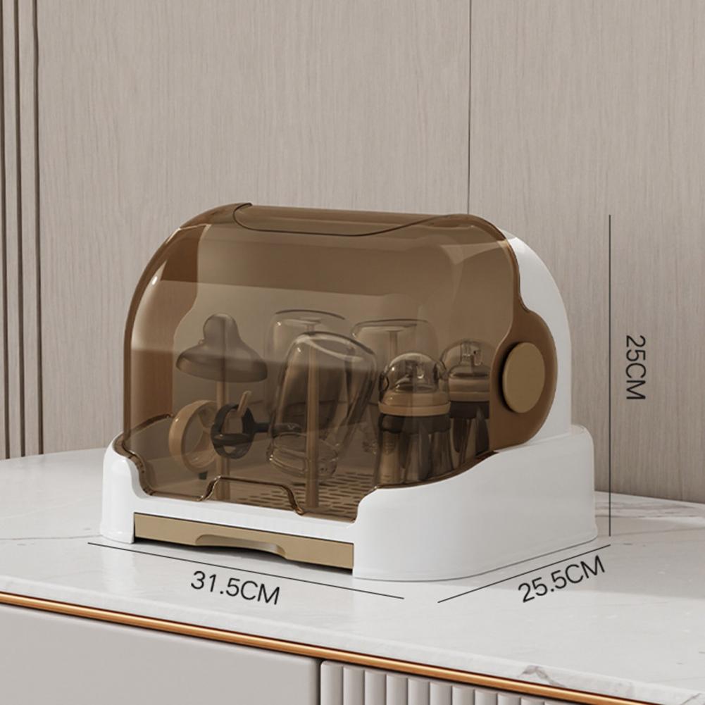 Boîte de rangement transparente pour biberons, séchage des biberons T1, capacité de vidange parfaite, facile