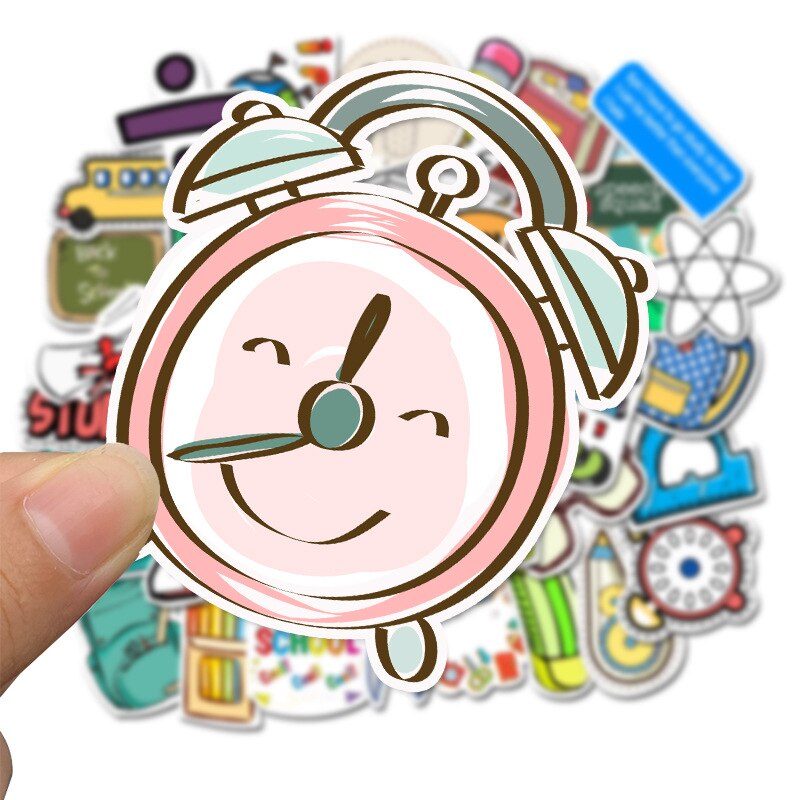 50Pcs School Supplies Sticker Pack Stationery For Kids Luggage Skateboard Bottle Motorcycle Bicycle Waterproof Laptop Stickers