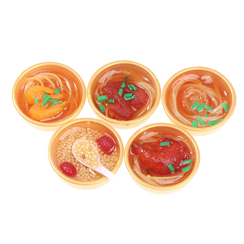 1 Set Dollhouse Mini Japanese Ramen Combination Miniature Toy Model: 1Pcs random