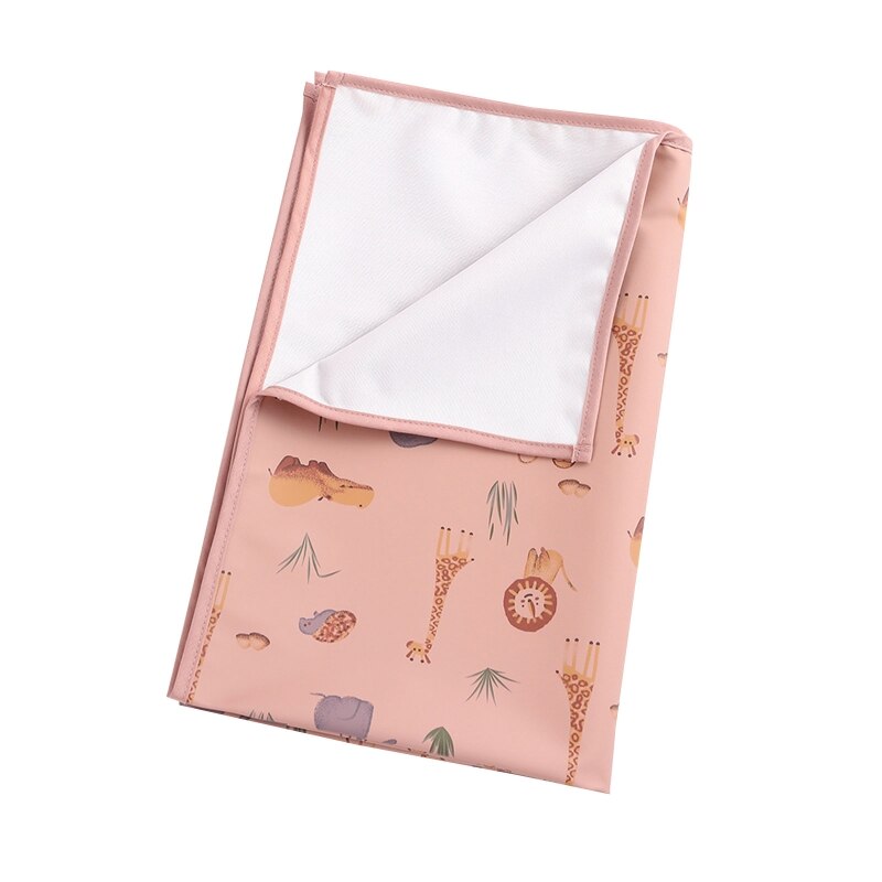 Portable Baby Changing Pad Waterproof Reusable Infant Diaper Changing Mat Cushio: Pink zoo