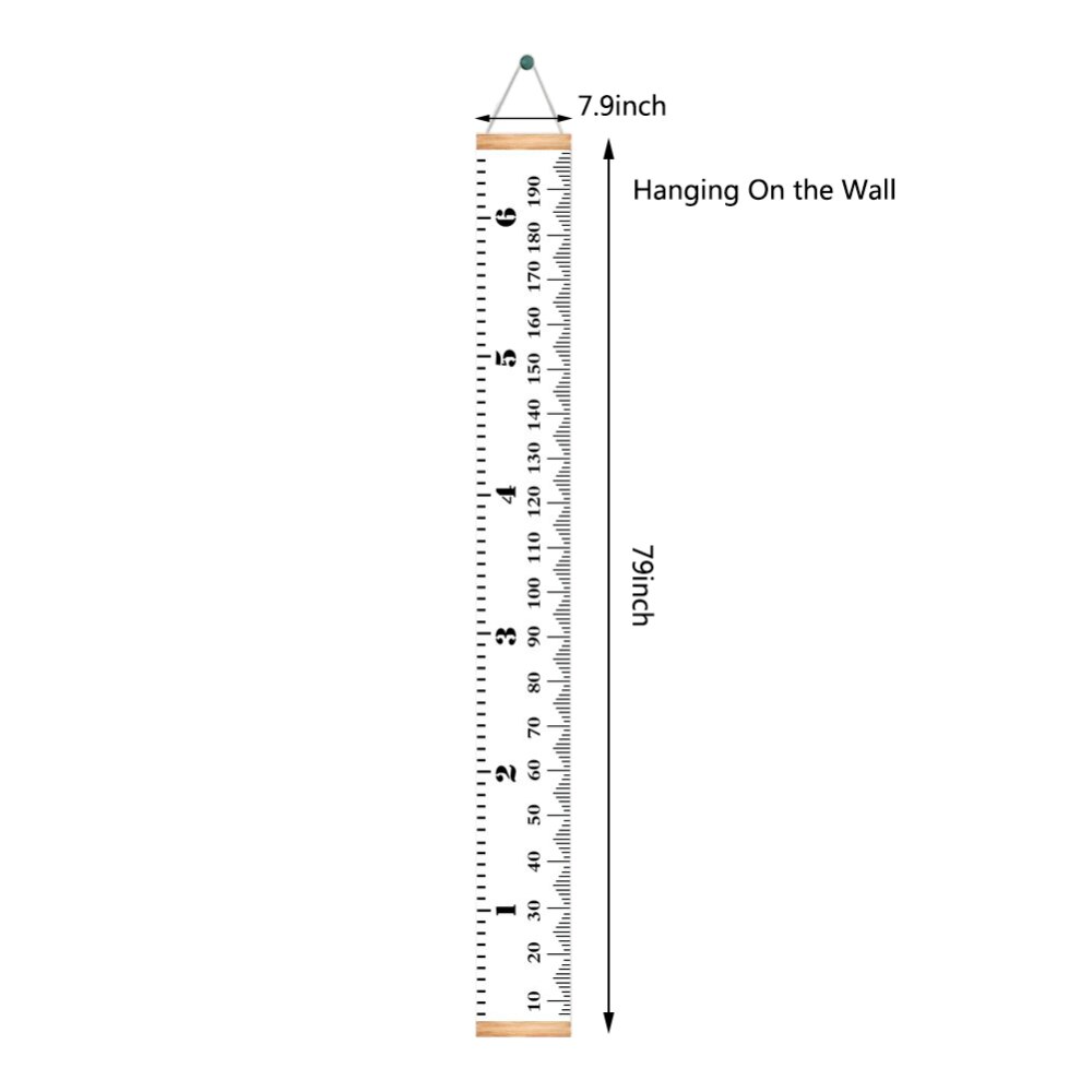 Baby Removable Height Growth Chart Hanging Ruler Measurement Chart Wall Decor for Kids
