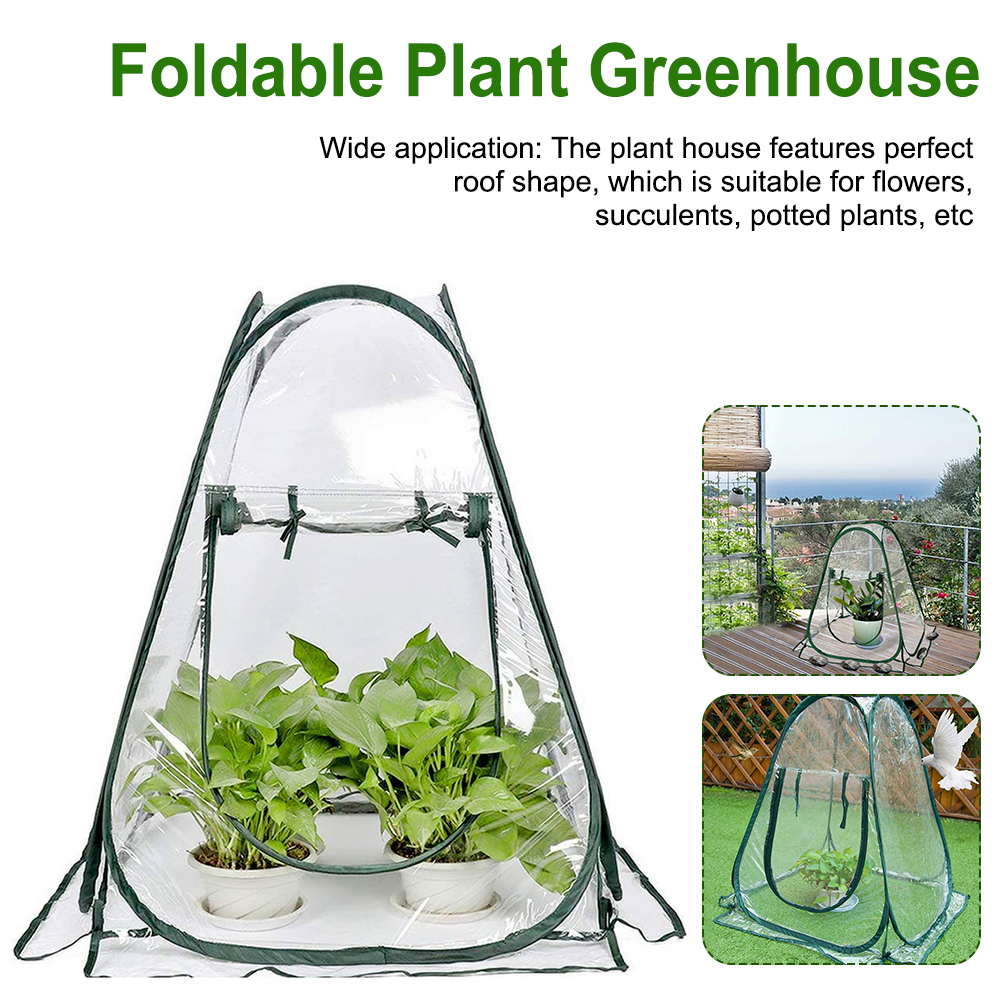 Opvouwbare Mini Plant Kas Plant Huis Freeze Bescherming Bloem Onderdak Kas Geventileerde Plant Isolatie Cover