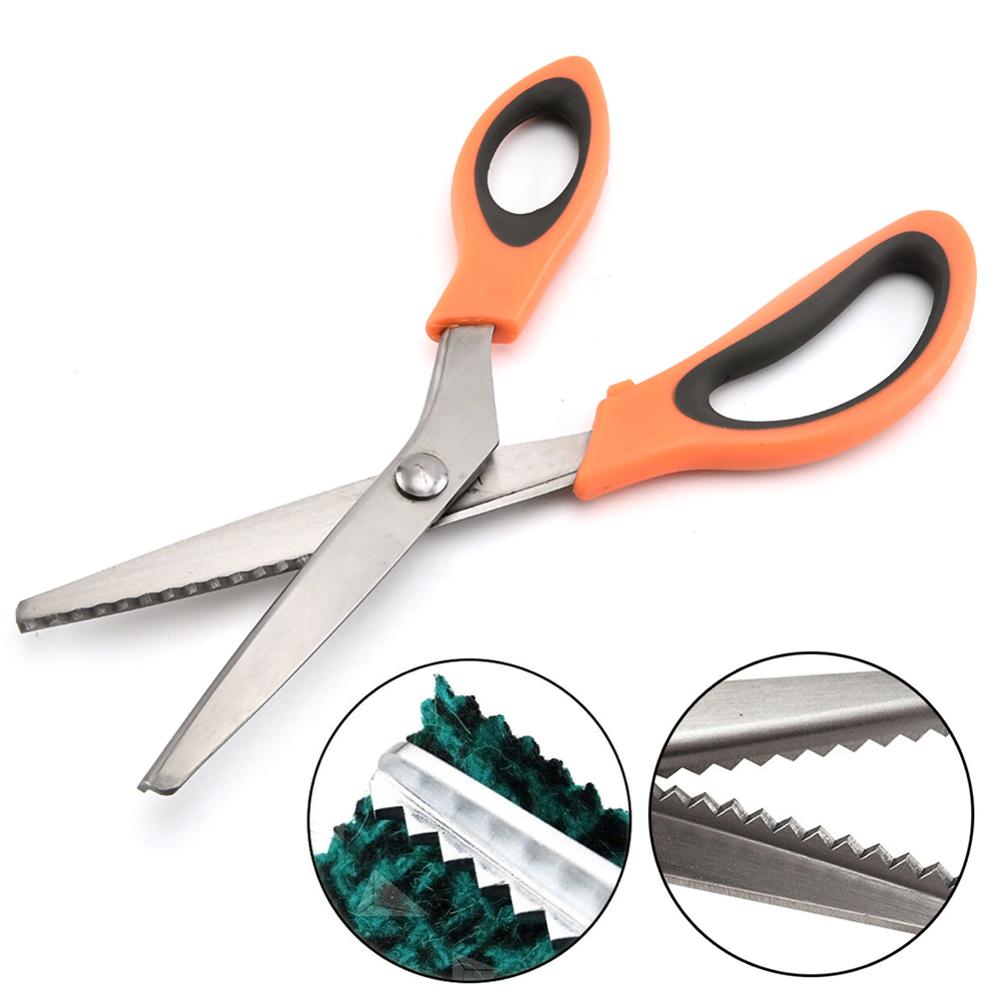 Stainless Steel Pinking Shear Tailor Sew Dress Making Scissors Tool