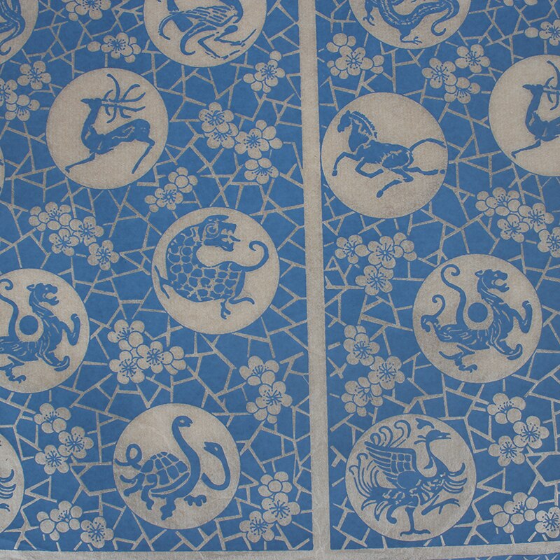 Papier de transfert d'argile poterie, céramique, 16 pièces papier de glaçage fleur, applique en porcelaine bleu et blanc 54x3: 5pcs 14
