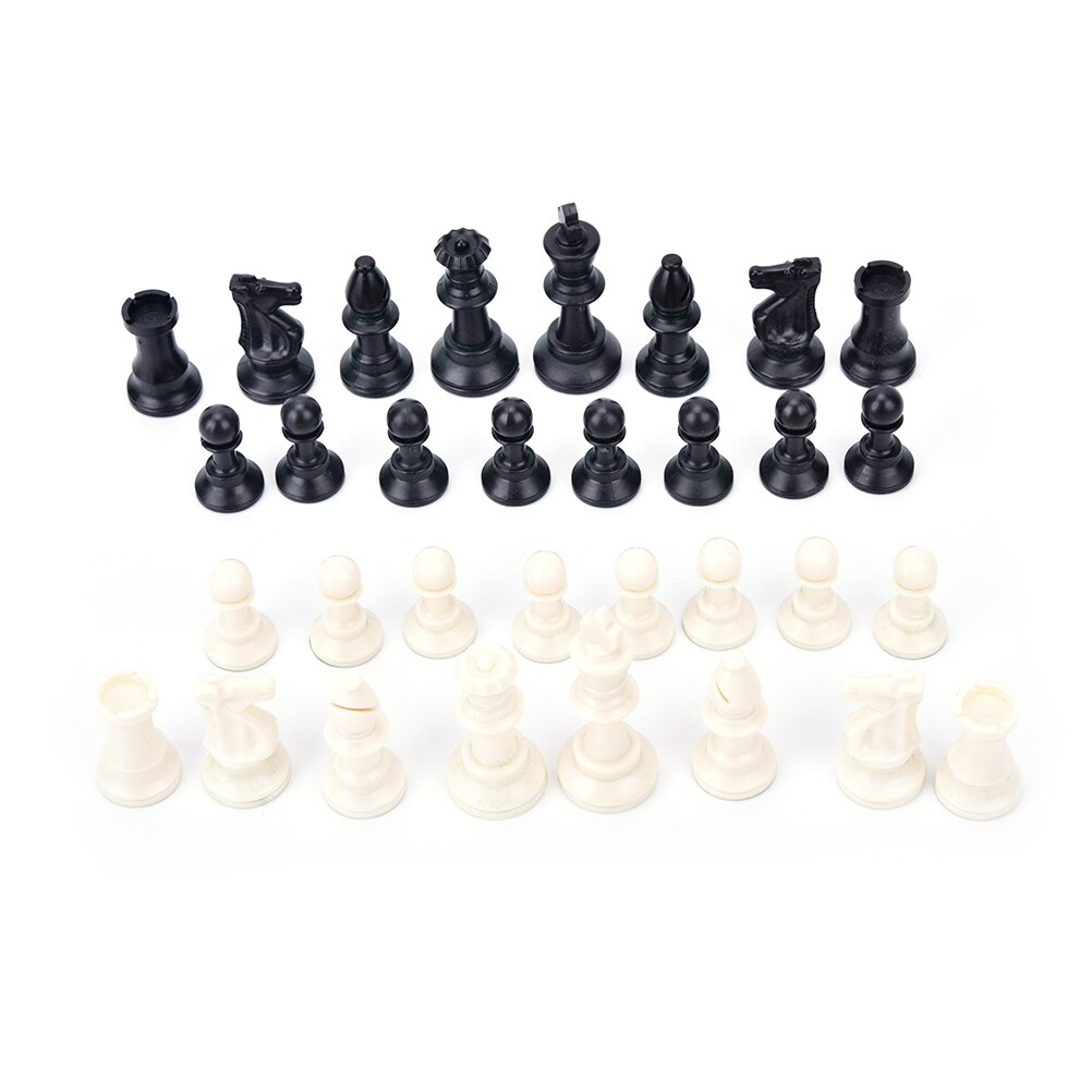 32 unids/set ajedrez medieval piezas/de plástico completo ajedrez con amigo jugar ajedrez para relajarse 65MM de altura
