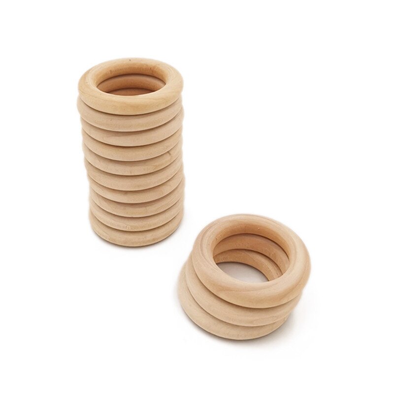 50 Pcs 15 Mm 0.59 "Beuken Houten Baby Tandjes Ringen Houten Baby Bijtringen Baby Accessoires Voor Baby Ketting Armband maken