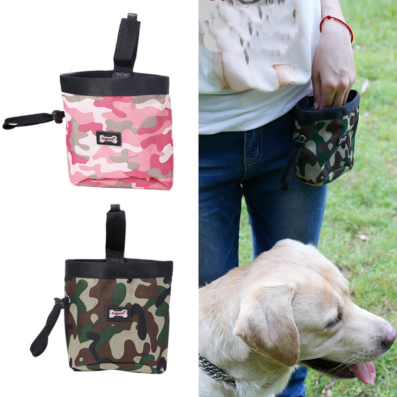 Hond Pouch Walking Voedsel Container Bag Behandelen Snack Dispenser Camouflage Training Feed Zakken Heuptas Training Opslag Hold