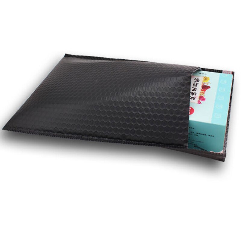 10 stk  #0 6 x 10 tommer lilla poly boble mailer polstrede konvolutter 175 x 230mm selvforseglet postpose boble konvolut emballage konvolutter: Sort